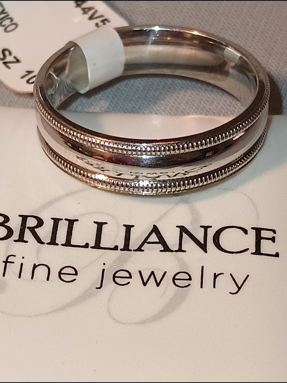 Brilliance Fine Jewelry 5MM Sterling Silver Miligrain Edge Band Ring